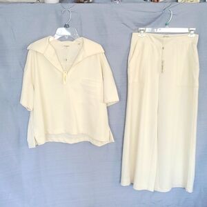 Max Studio 2 piece outfit cream color size s